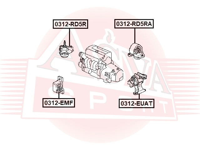 ПОДУШКА ДВИГАТЕЛЯ 0312-EMF