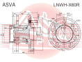 СТУПИЦА ЗАДНЯЯ LNWH-X60R