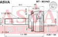 ШРУС НАРУЖНЫЙ 29x54x25 MT-801A43