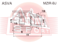 ШРУС ВНУТРЕННИЙ ПРАВЫЙ 29X43X28 MZIR-BJ