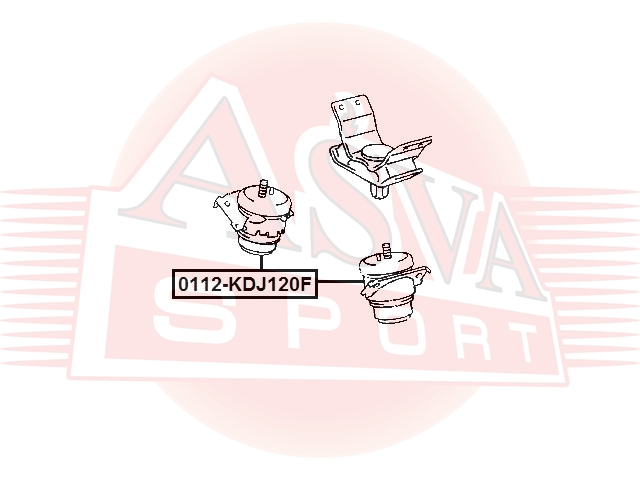 ПОДУШКА ДВИГАТЕЛЯ ПЕРЕДНЯЯ 0112-KDJ120F