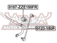 ВТУЛКА ПЕРЕДНЕГО СТАБИЛИЗАТОРА ПРАВАЯ D21.2 0107-ZZE150FR