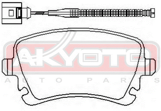 КОЛОДКИ ТОРМОЗНЫЕ ДИСКОВЫЕ ЗАДНИЕ C ДАТЧИКОМ AKD-0330
