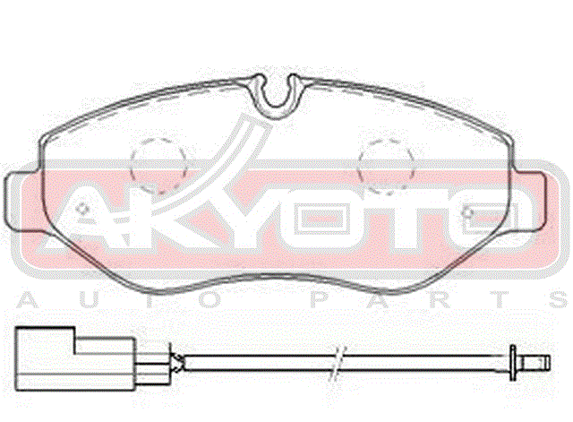 КОЛОДКИ ТОРМОЗНЫЕ ДИСКОВЫЕ ПЕРЕДНИЕ КЕРАМИЧЕСКИЕ С ДАТЧИКОМ AKDC-0698