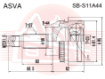 ШРУС НАРУЖНЫЙ 23x56x27 SB-S11A44
