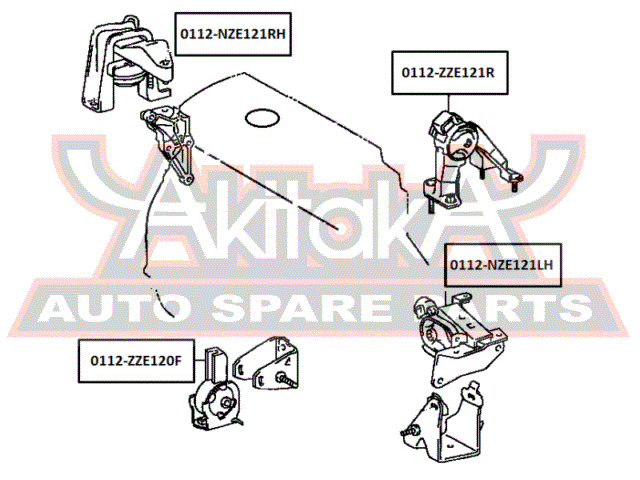 ПОДУШКА ДВИГАТЕЛЯ ЗАДНЯЯ 0112-ZZE121R