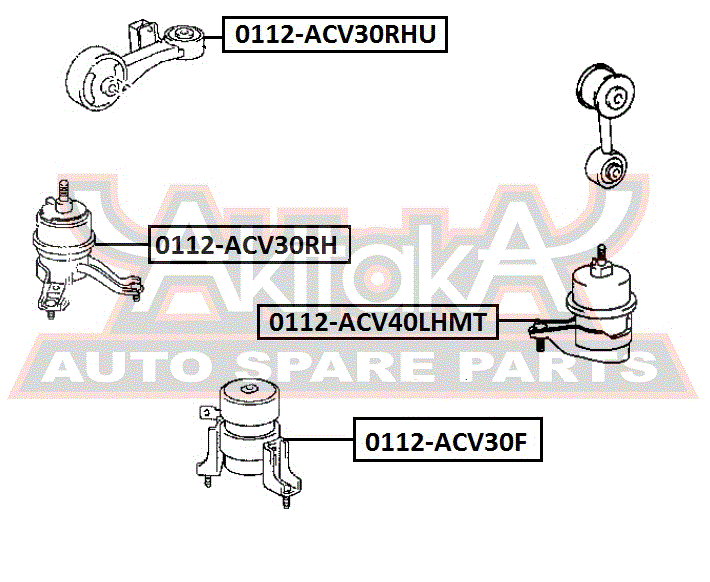 ПОДУШКА ДВИГАТЕЛЯ ЛЕВАЯ MT 0112-ACV40LHMT