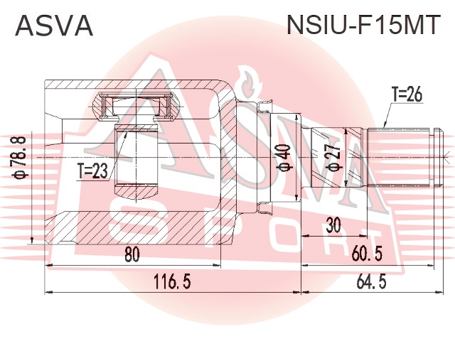ШРУС ВНУТРЕННИЙ 23X40X26 NSIU-F15MT