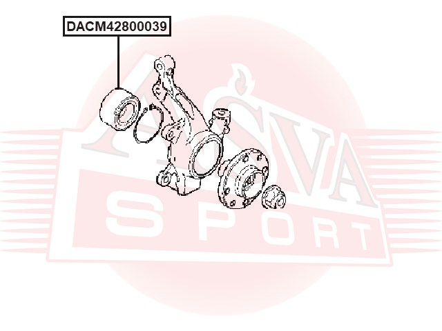 ПОДШИПНИК СТУПИЧНЫЙ ПЕРЕДНИЙ С МАГНИТНЫМ КОЛЬЦОМ АБС DACM42800039