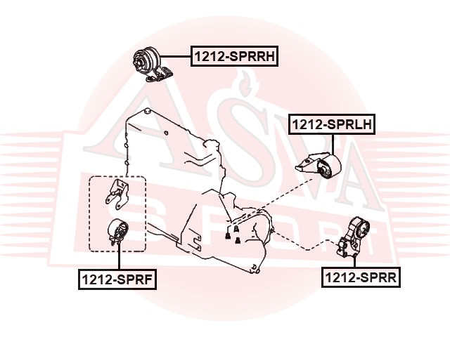 ПОДУШКА ДВИГАТЕЛЯ 1212-SPRF