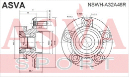 СТУПИЦА ЗАДНЯЯ С КОЛЬЦОМ АБС NSWH-A32A46R