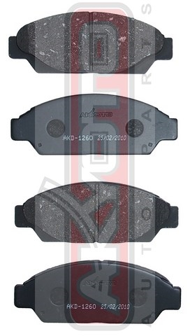 КОЛОДКИ ТОРМОЗНЫЕ ДИСКОВЫЕ ПЕРЕДНИЕ AKD-1260