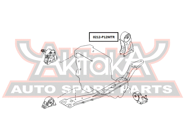 ПОДУШКА ДВИГАТЕЛЯ ЗАДНЯЯ MT 0212-P12MTR