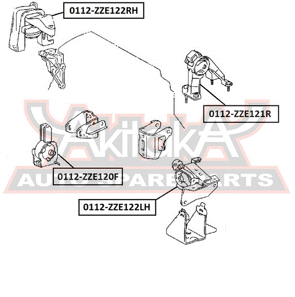 ПОДУШКА ДВИГАТЕЛЯ ПРАВАЯ ГИДРАВЛИЧЕСКАЯ 0112-ZZE122RH