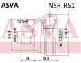ШРУС НАРУЖНЫЙ ЗАДНИЙ 29x69x32 NSR-R51