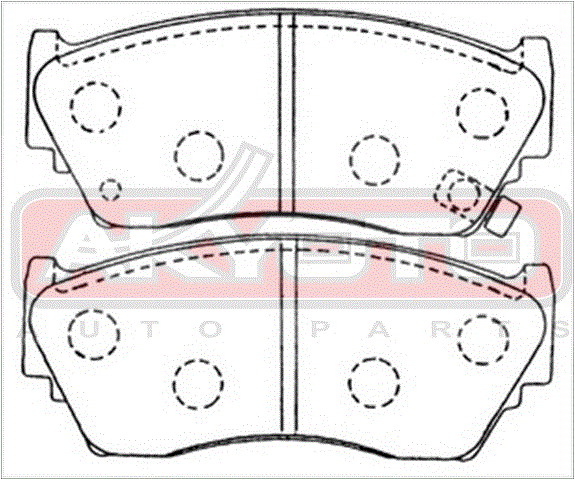 КОЛОДКИ ТОРМОЗНЫЕ ДИСКОВЫЕ ПЕРЕДНИЕ AKD-2226