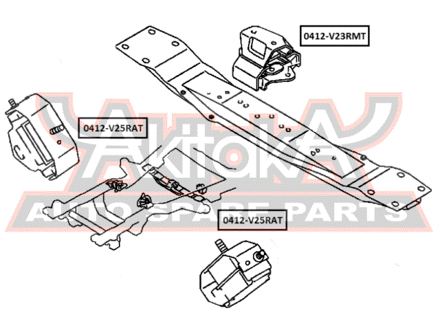 ПОДУШКА ДВИГАТЕЛЯ ЗАДНЯЯ MT 0412-V23RMT