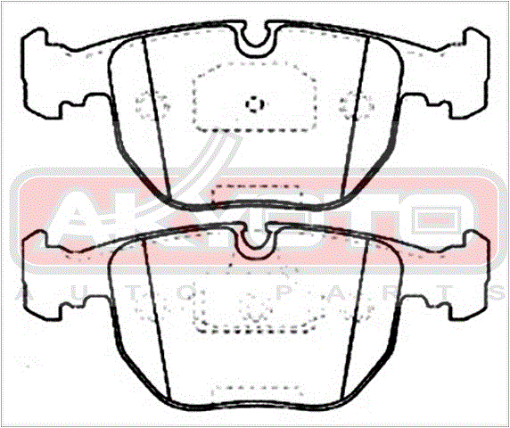 КОЛОДКИ ТОРМОЗНЫЕ ДИСКОВЫЕ ПЕРЕДНИЕ AKD-1027