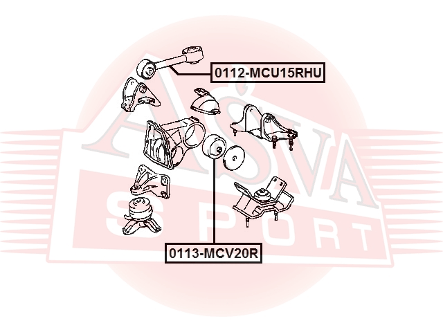 САЙЛЕНТБЛОК ПОДУШКИ ДВИГАТЕЛЯ 0113-MCV20R