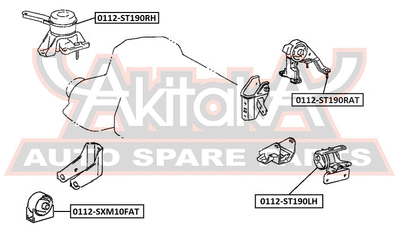 ПОДУШКА ДВИГАТЕЛЯ ПРАВАЯ 0112-ST190RH