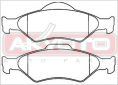 КОЛОДКИ ТОРМОЗНЫЕ ДИСКОВЫЕ ПЕРЕДНИЕ AKD-0140
