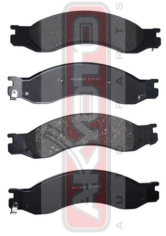 КОЛОДКИ ТОРМОЗНЫЕ ДИСКОВЫЕ ПЕРЕДНИЕ AKD-08101