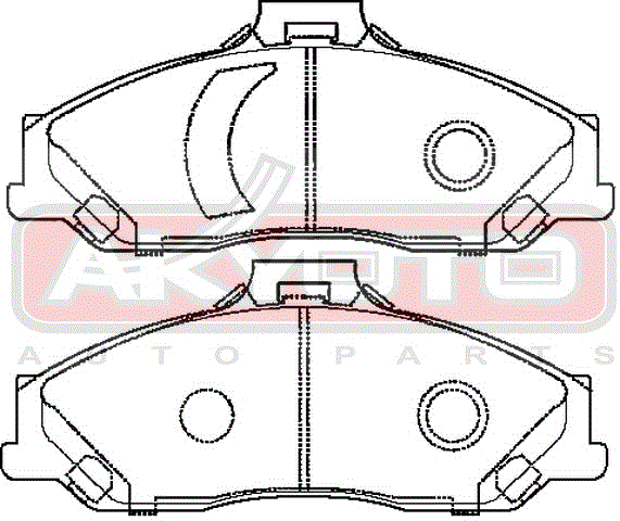 КОЛОДКИ ТОРМОЗНЫЕ ДИСКОВЫЕ ЗАДНИЕ AKD-970AB