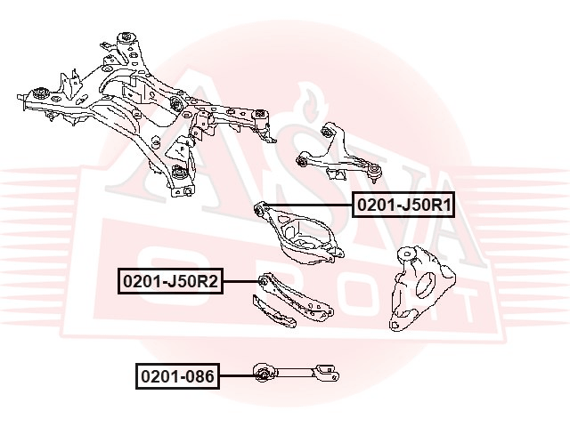 САЙЛЕНТБЛОК ЗАДНЕЙ ПОПЕРЕЧНОЙ ТЯГИ 0201-J50R2