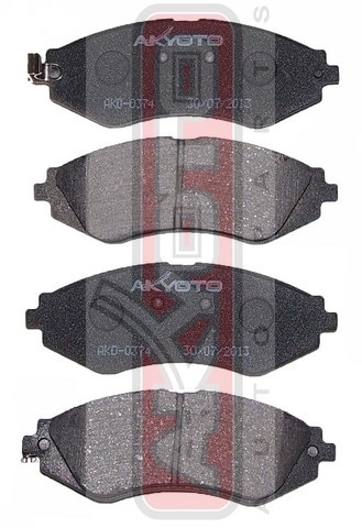 КОЛОДКИ ТОРМОЗНЫЕ ДИСКОВЫЕ ПЕРЕДНИЕ AKD-0374