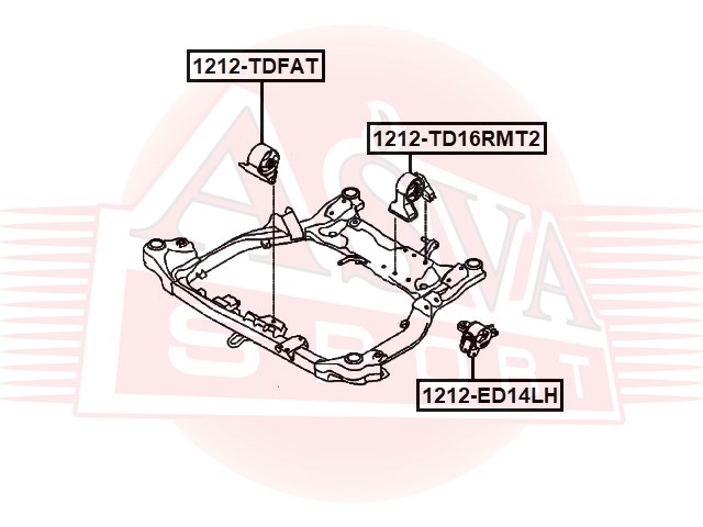 ПОДУШКА ДВИГАТЕЛЯ ПЕРЕДНЯЯ 1212-TDFAT
