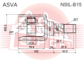 ШРУС ВНУТРЕННИЙ ЛЕВЫЙ 23X40X25 NSIL-B15