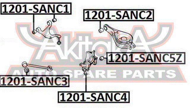 САЙЛЕНТБЛОК ЗАДНЕЙ ЦАПФЫ ПЕРЕДНИЙ 1201-SANC4