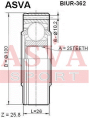 ШРУС ВНУТРЕННИЙ ЗАДНИЙ 25x100 BIUR-362