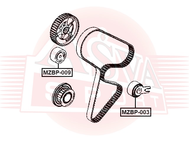 РОЛИК НАТЯЖНОЙ MZBP-009