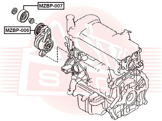 РОЛИК НАТЯЖНОЙ MZBP-006
