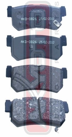 КОЛОДКИ ТОРМОЗНЫЕ ДИСКОВЫЕ ЗАДНИЕ AKD-0826