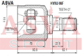 ШРУС ВНУТРЕННИЙ 25x41x27 HYIU-NF