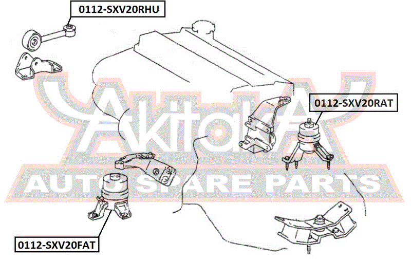 ПОДУШКА ДВИГАТЕЛЯ ПЕРЕДНЯЯ 0112-SXV20FAT